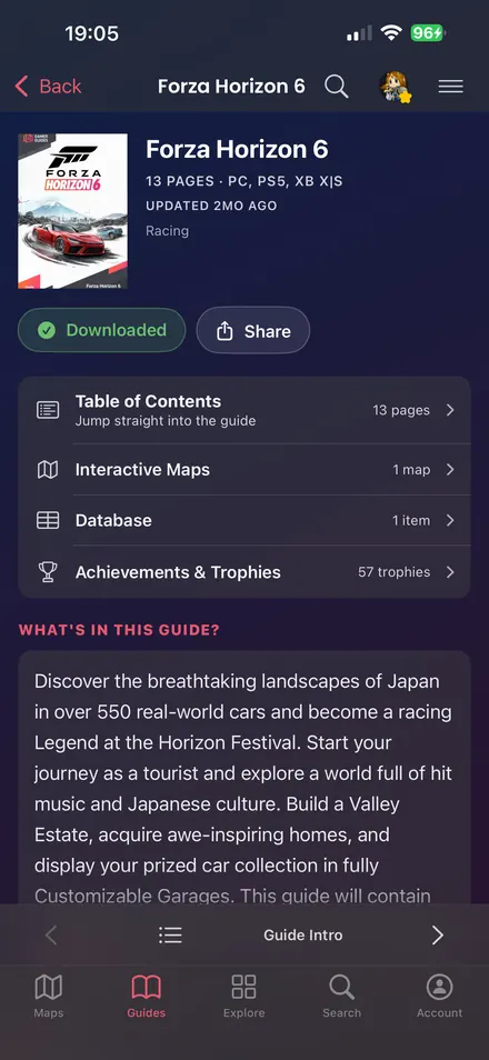 Your Guides, Available Anywhere: Download complete guides and use them without an internet connection.