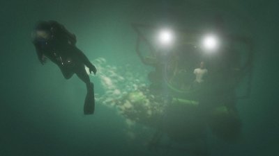 Michael and trevor explore the water