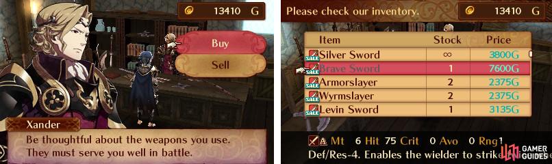 Discounted swords, courtesy of Xander