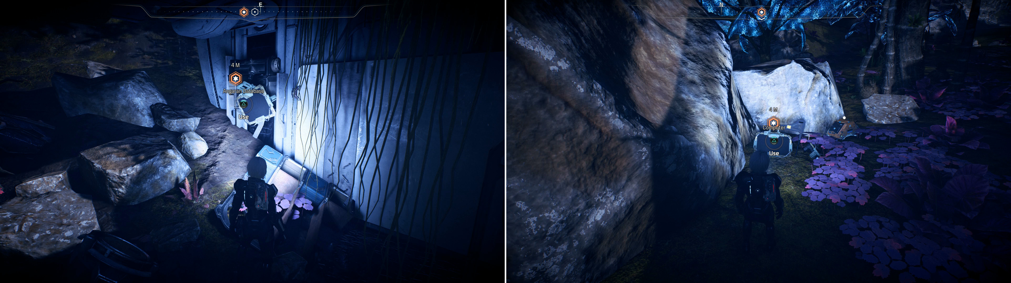 Her research data is in poor condition (left), but fortunately you can track down an exposed secondary terminal (right) and recover the data.