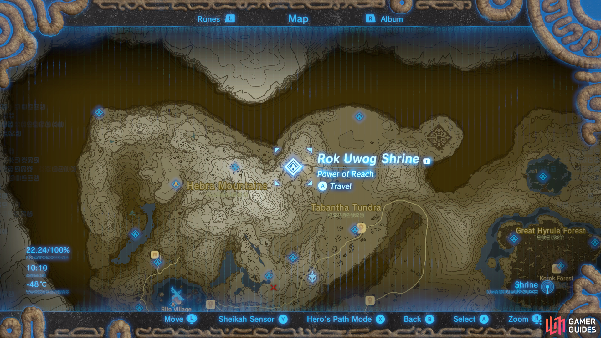 Rok Uwog Shrine is found northwest of Snowfield Stables. 