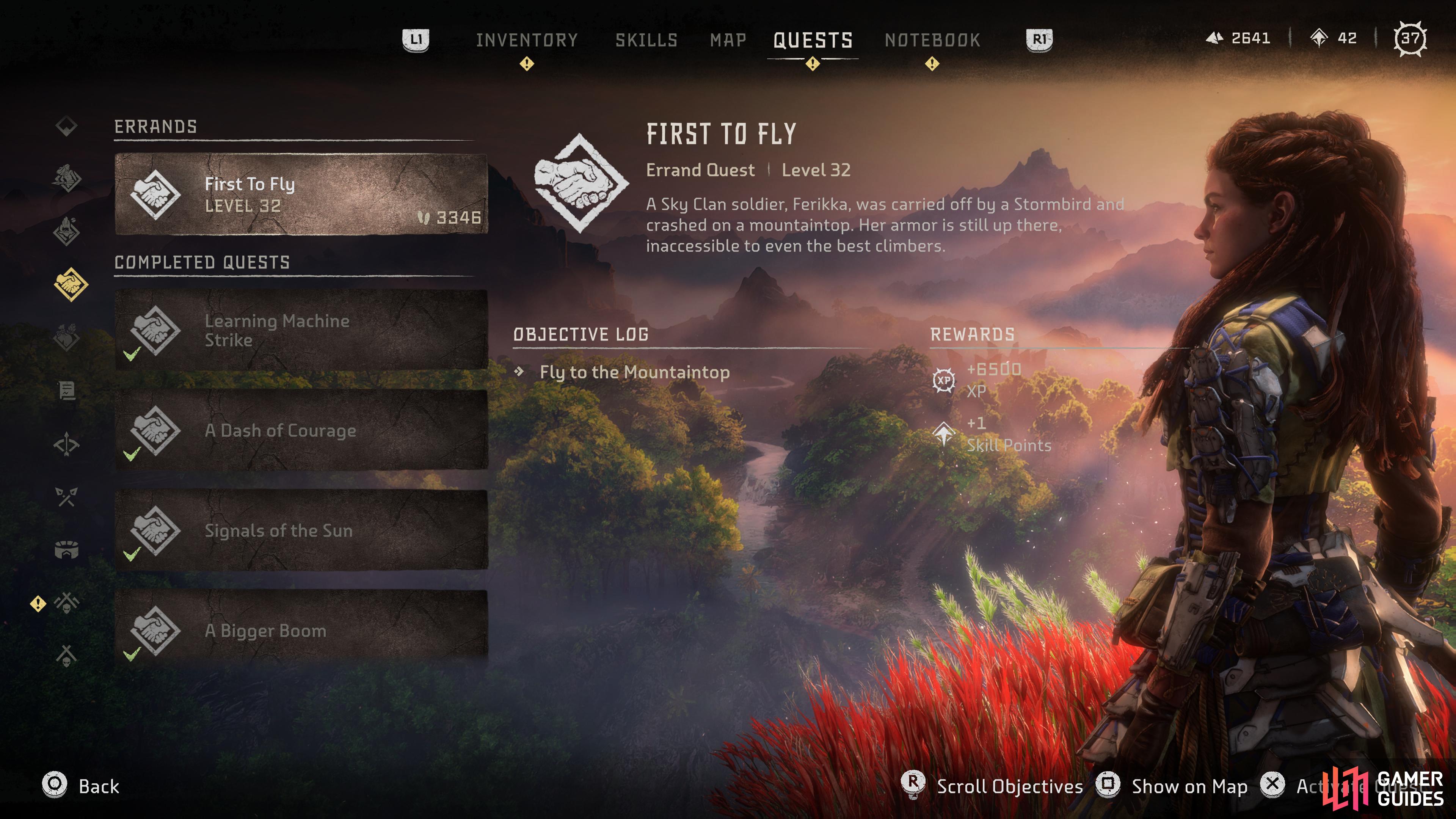 Overview of the Errands Screen. 