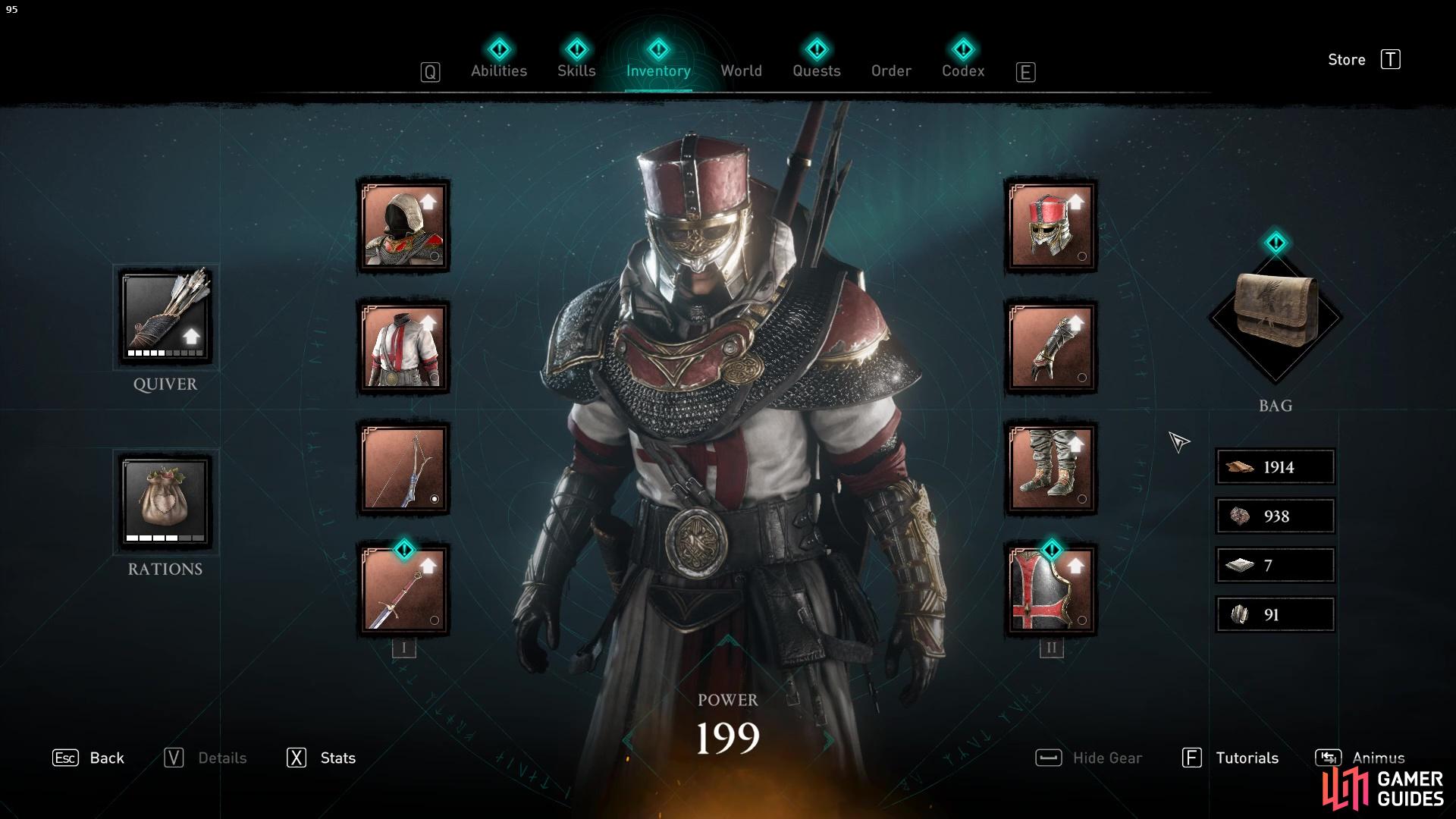 The full Saint George armor set.