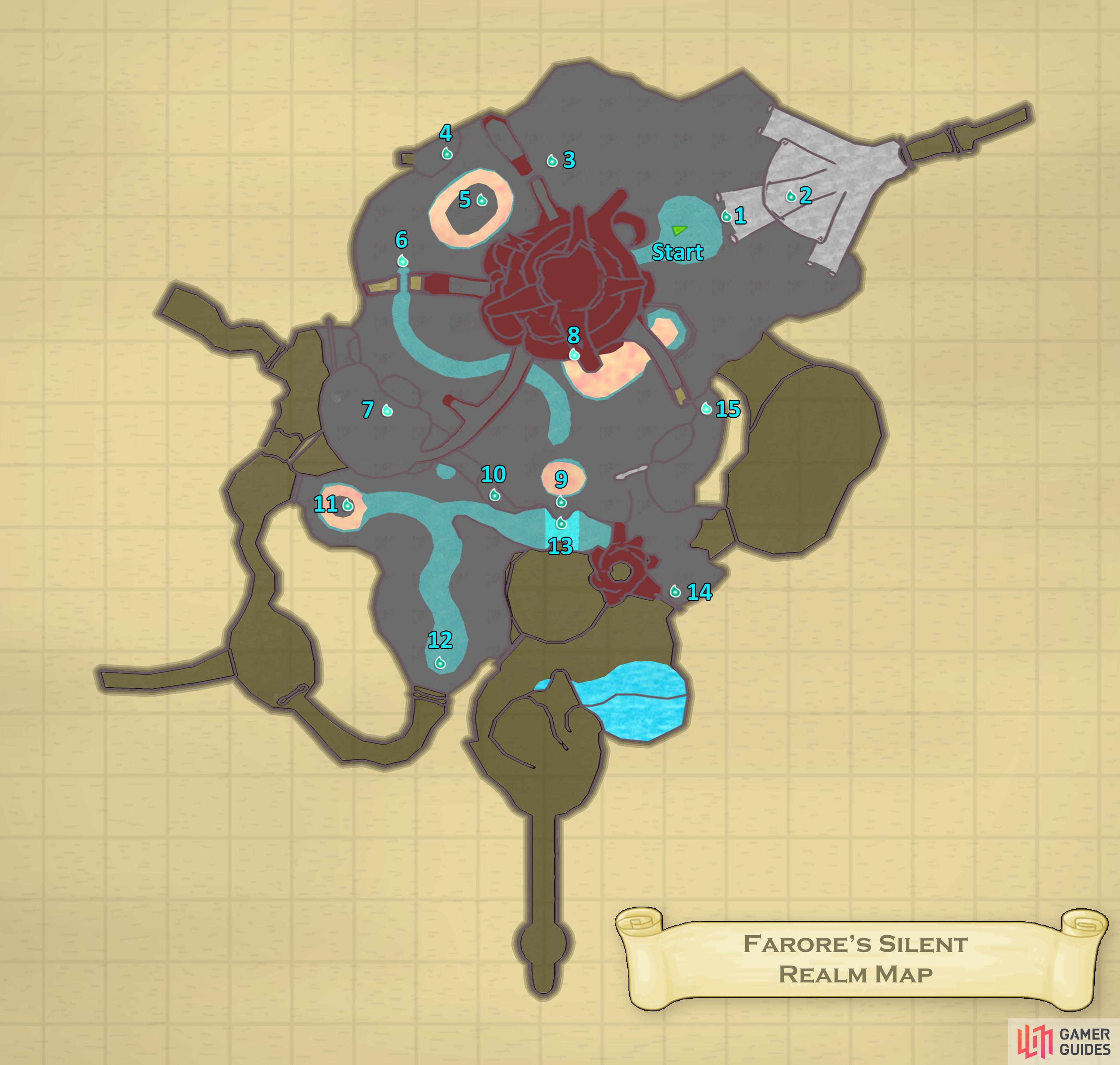 Map of Farore’s Silent Realm.