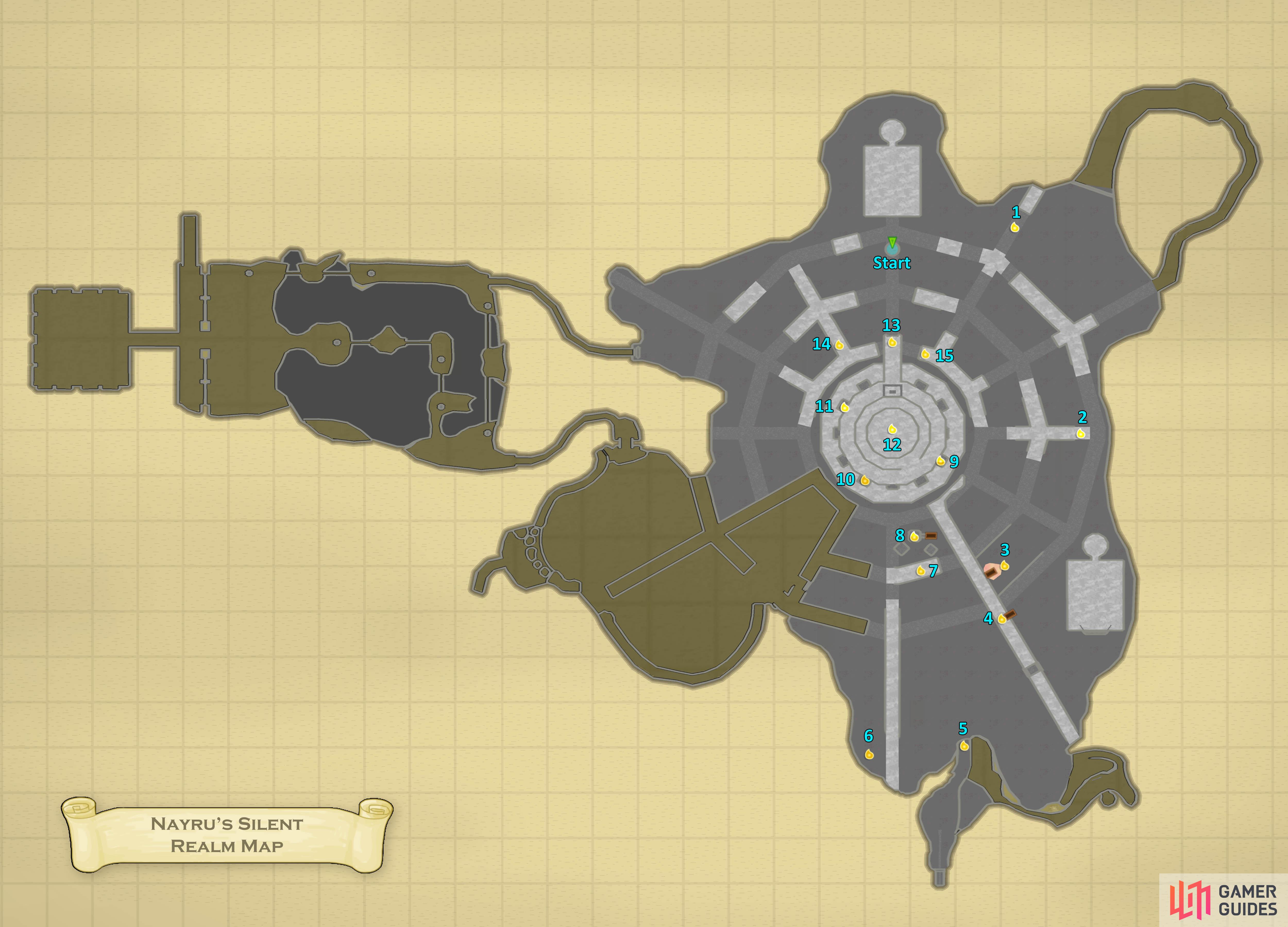 Map of Nayru’s Silent Realm.