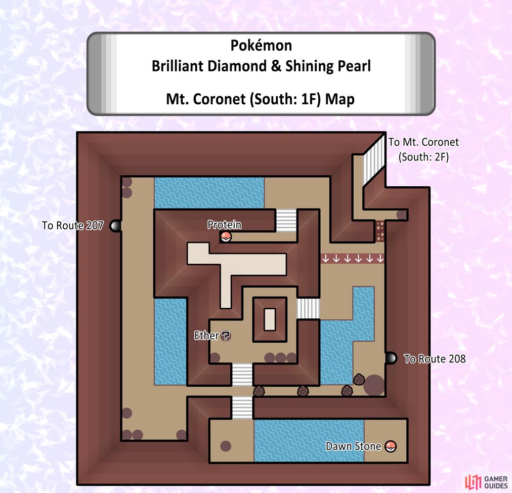 Map of Mt. Coronet (South: 1F)