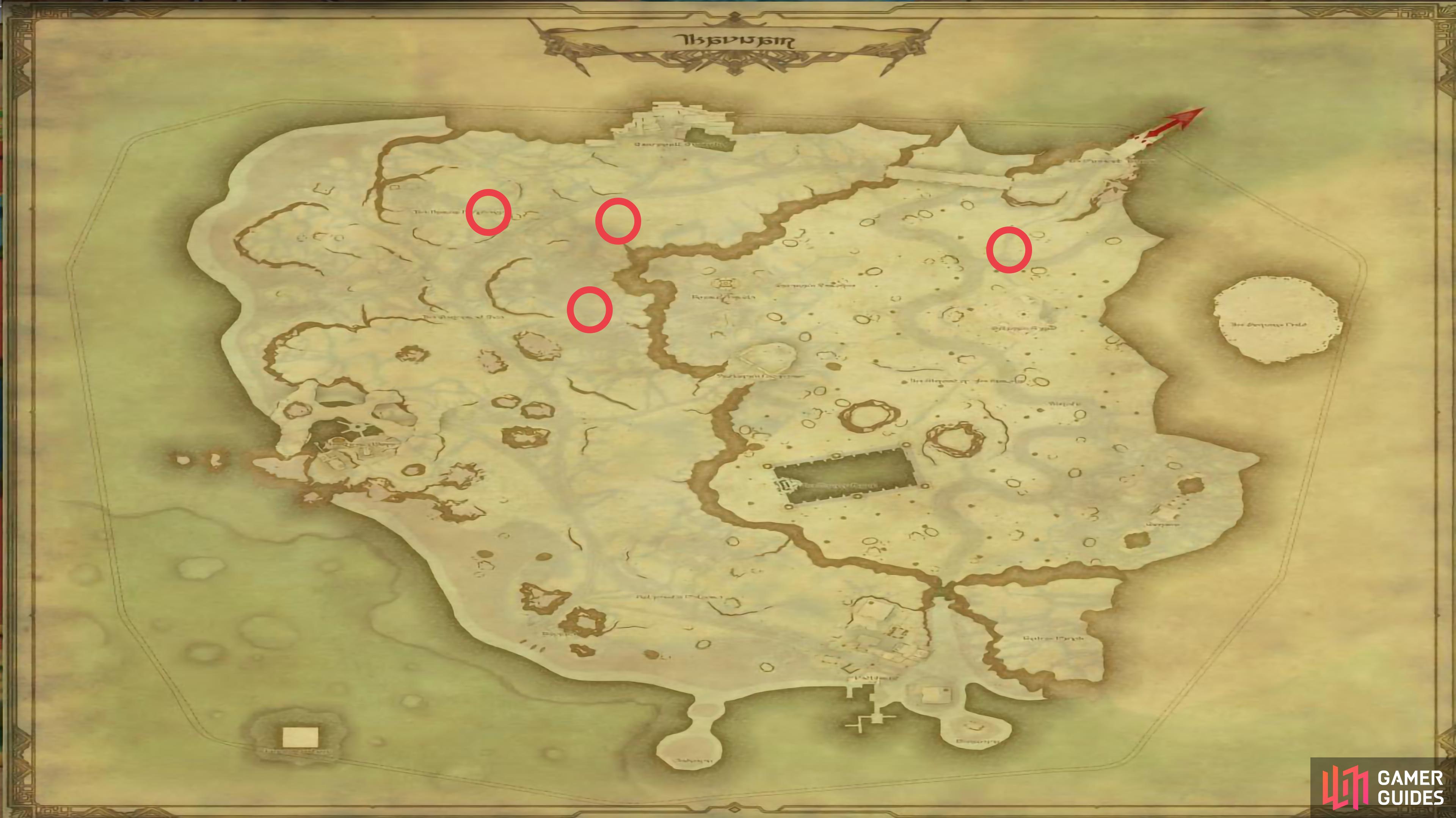 Vajrakumara Spawn Locations.