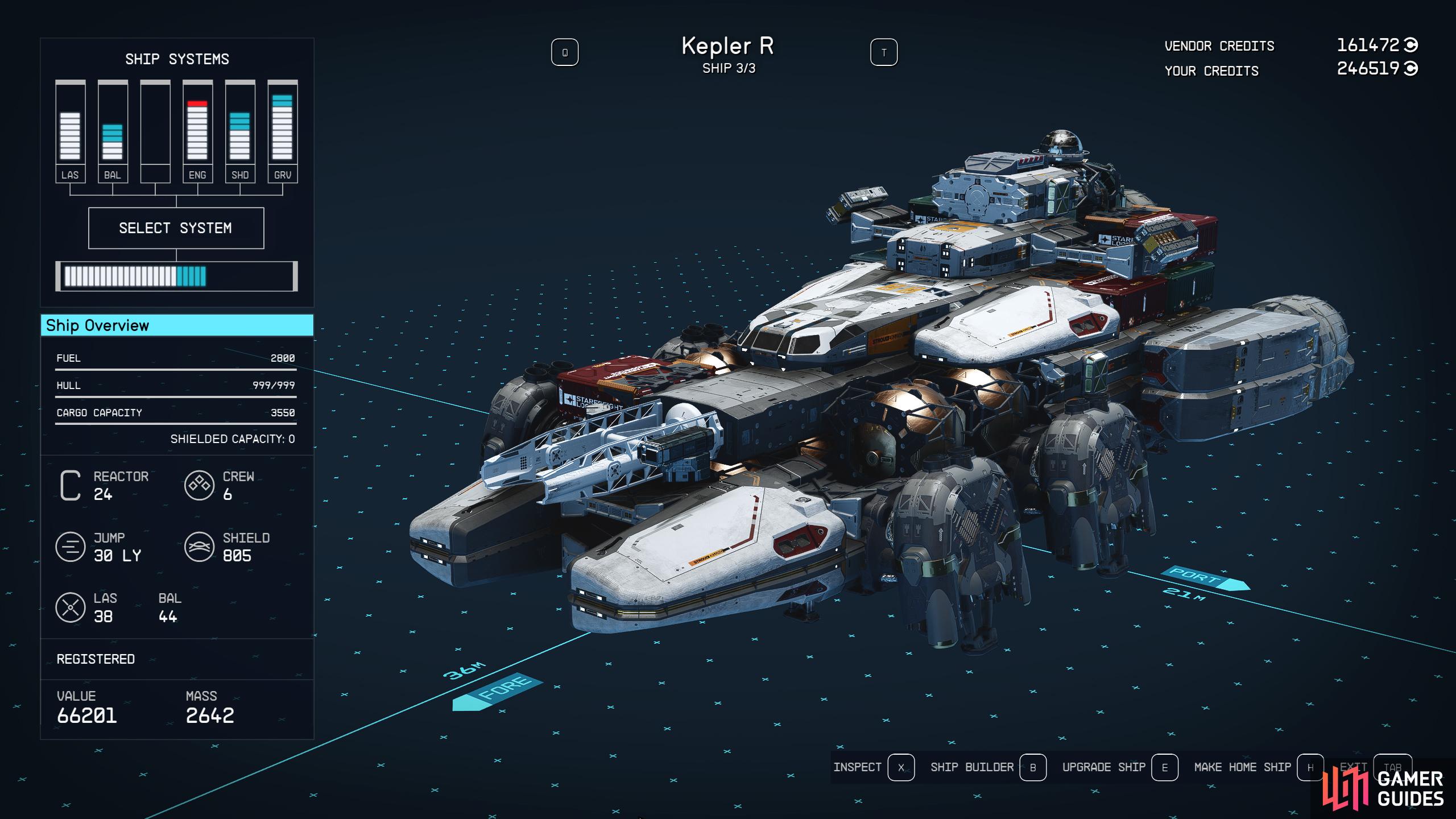 The only Class C ship on this list you don’t have to buy, the Kelper R can be obtained during the side quest Overdesigned.