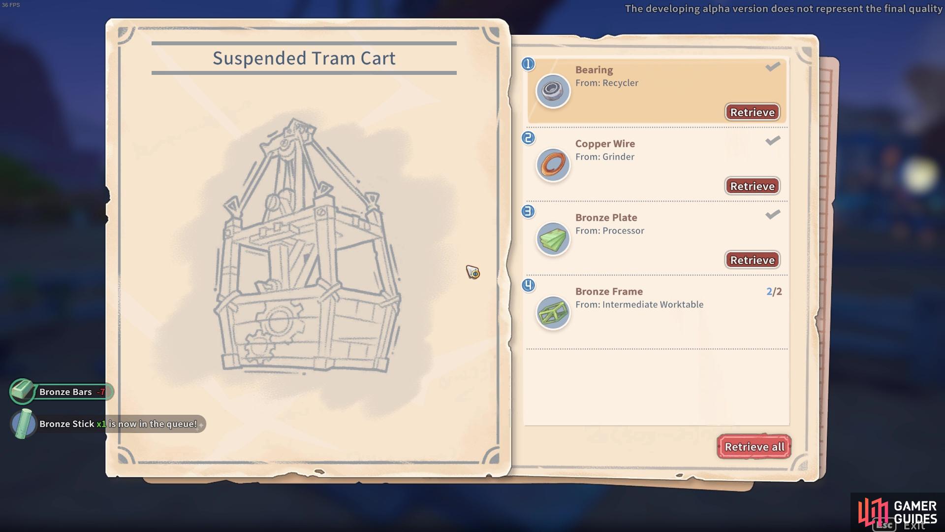 Suspended Tram Cart blueprint.