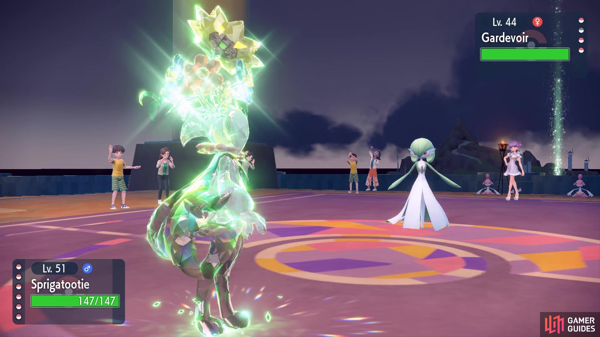 Gardevoir is a Psychic and Fairy type Pokémon. 