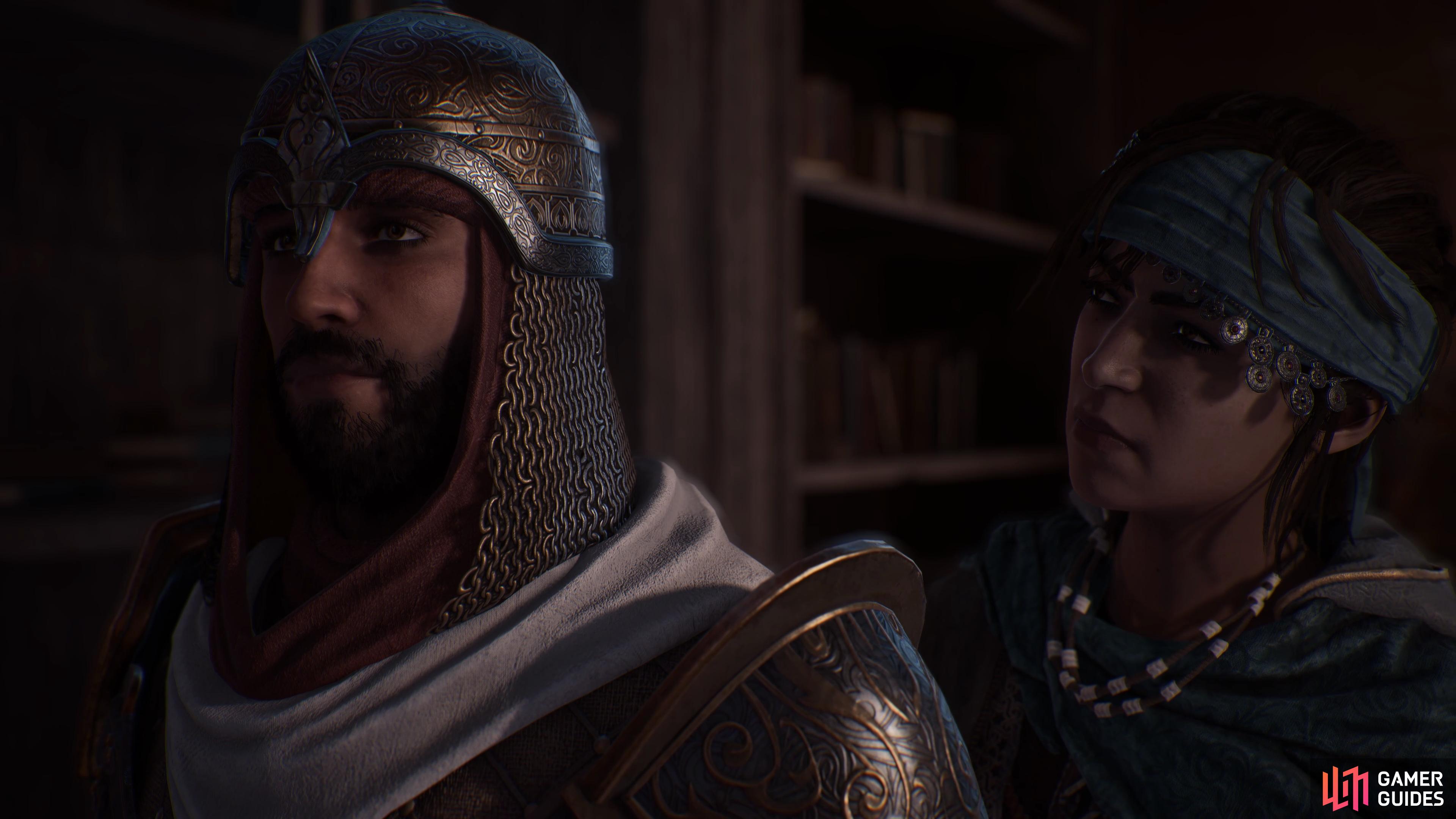 The Al-Rabisu investigation in Assassin’s Creed Mirage. Pictured: Basim and Nehal.