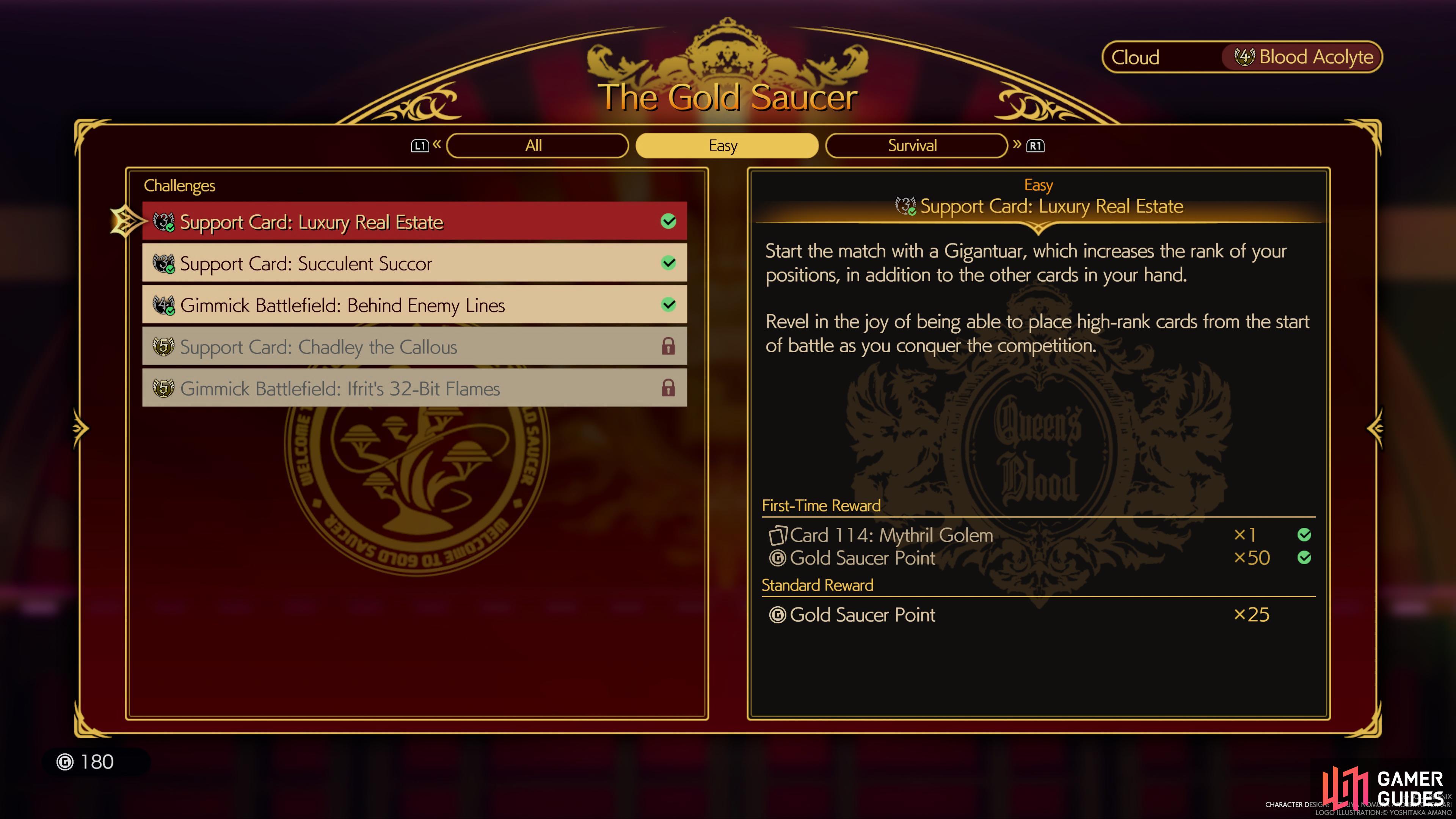 There are six Gold Saucer Queen’s Blood Challenges to complete in chapter 8.