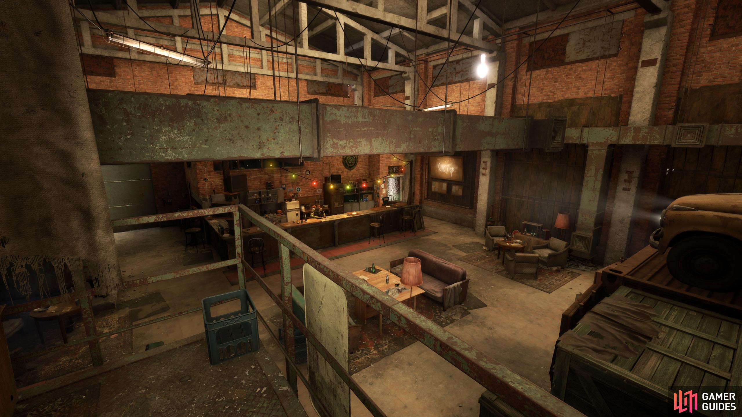 The Arena is situated inside a bar in the heart of Rostok. Come here to prove your worth as a Stalker.