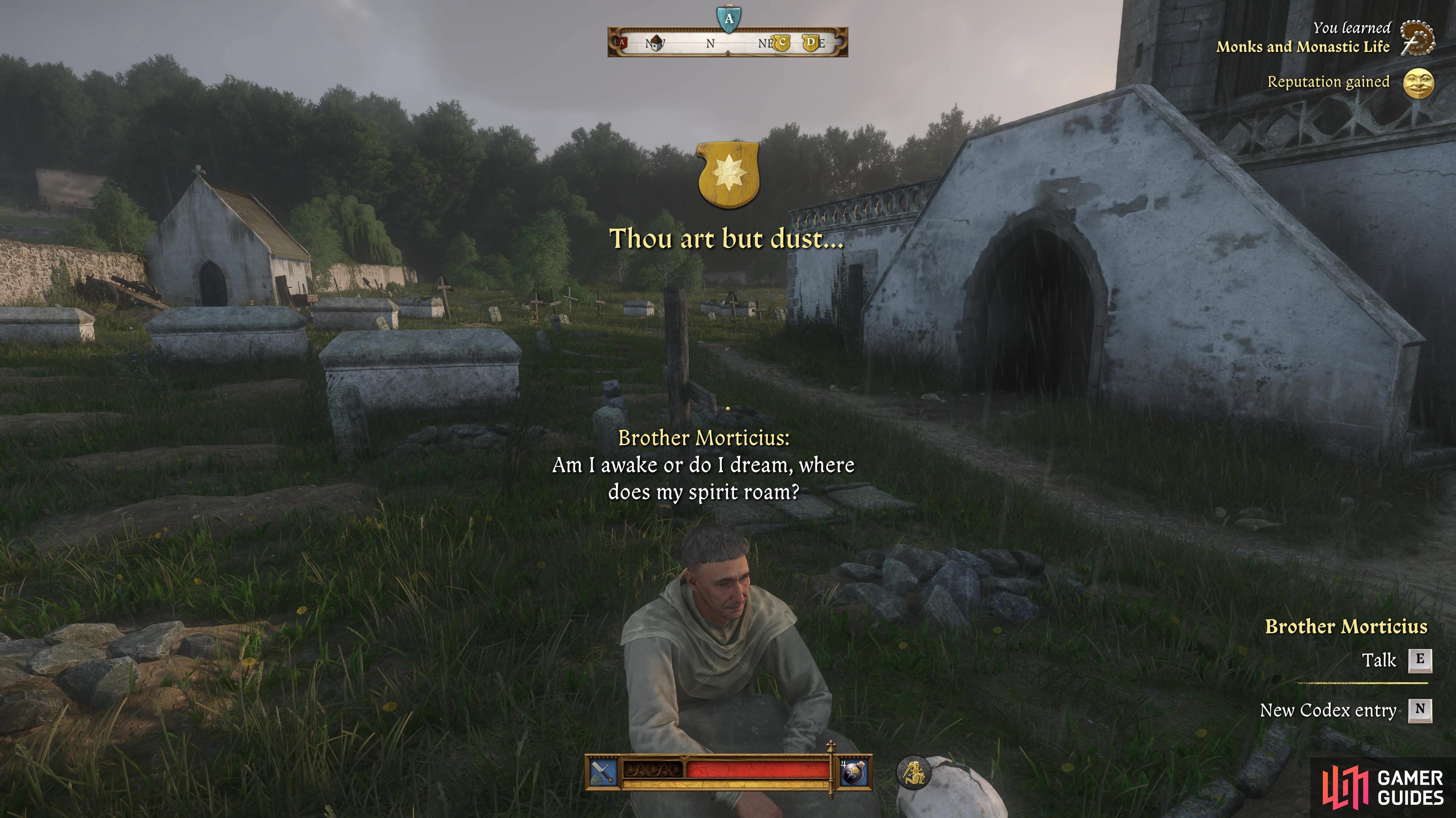 Thou art but dust is a short Side Quest in the Kuttenberg region of Kingdom Come: Deliverance II.