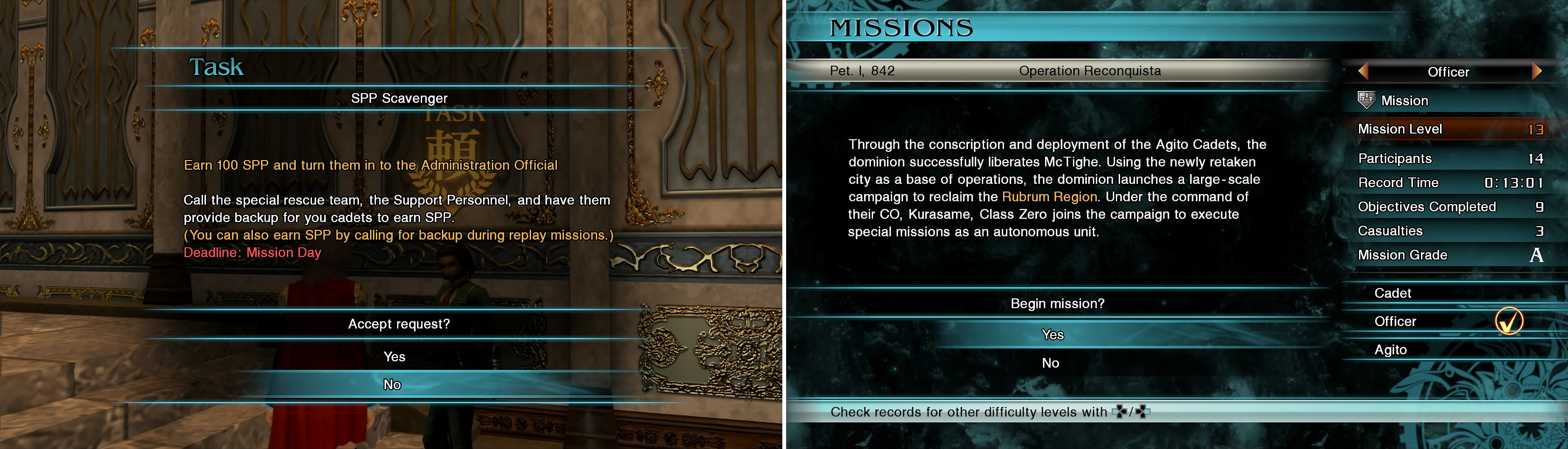 You can replay missions for the SPP task. Choose a mission from the title screen menu and then to allow SP support when asked. Periodically through the mission, SP members will replace your party members (not your leader).