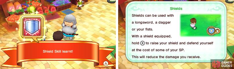 With a shield equipped you can literally shield yourself from danger!