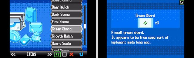 You may have collected many Green Shards by now; these can be used to pay Nacrene City&rsquo;s Move Tutor.