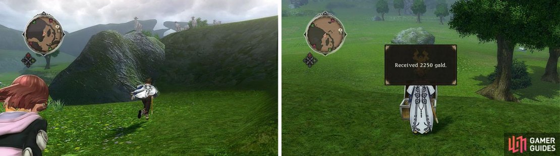 Don&rsquo;t miss the goats hiding high on the rocks, just south of the chest with gald.