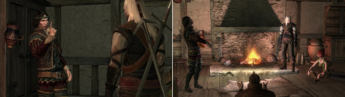 At Shani&rsquo;s party you&rsquo;ll meet Dandelion-poet, spy, scoundrel, and another forgotten friend from Geralt&rsquo;s past (left). Chat everybody up, be merry, and be sure to give Shani some Red Roses afterwards to thank her (right).