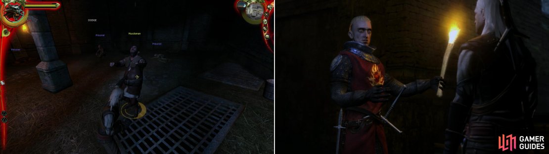 Defeat the Muscleman in fisticuffs to win the right to hunt the Cockatrice (left). In the sewers you&rsquo;ll meet Siegfried, a valorous knight with noble ambitions&hellip; if a bit na&iuml;ve (right).
