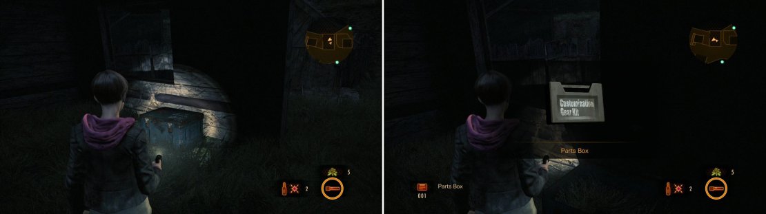 Check out the little room at the dead end to find a Military Box with some Crates.