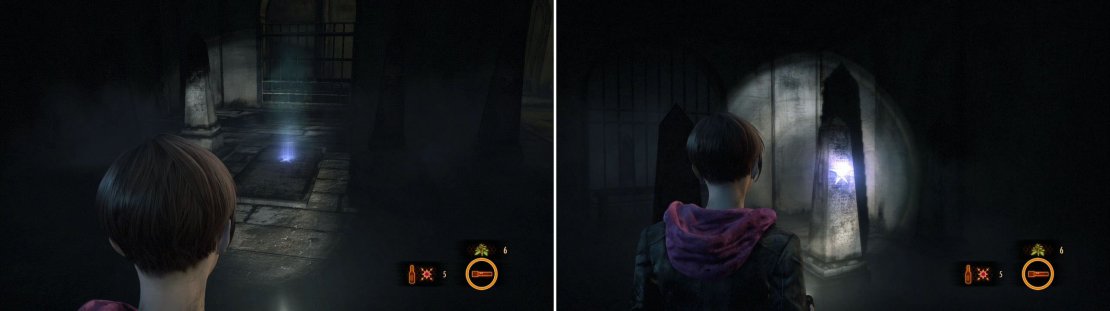 Left picture: First star to activate. Right: Second star!