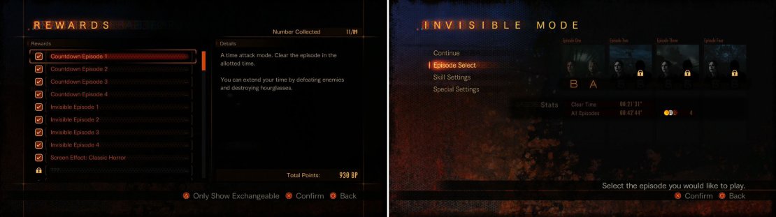 All modes cost 1,000 BP (left picture). Time is the only stat that matters (with medals on the right picture).