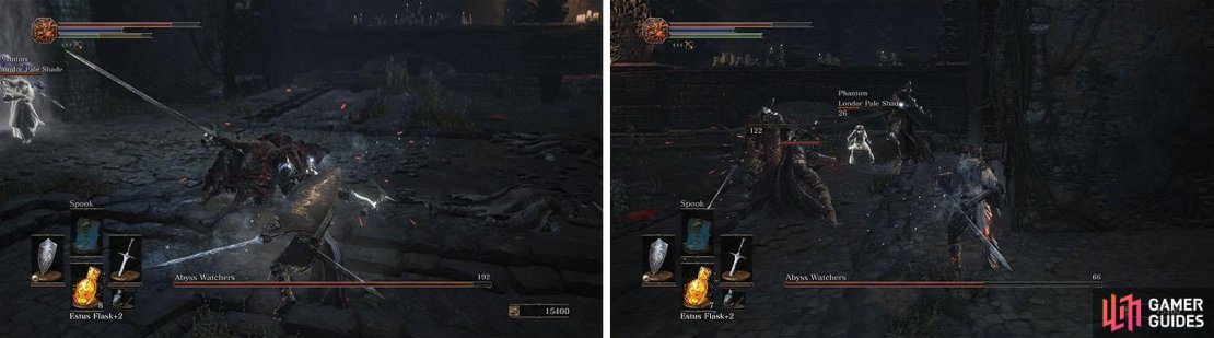 A single Abyss Watcher doesn&rsquo;t seem like much of a challenge, but once all three are on the field you&rsquo;ll understand why this fight is so difficult.
