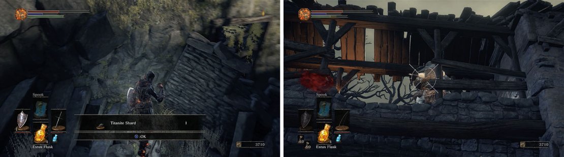 Don&rsquo;t miss the item hidden to the right before attacking the Evangelist.