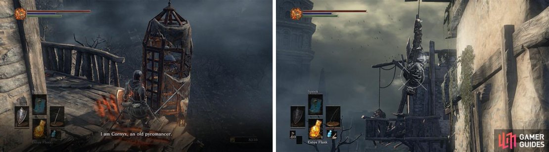 Recruit Cornyx from his cage and don&rsquo;t miss the Partizan hanging on a corpse.