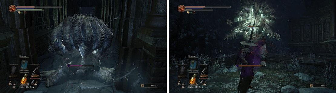 The monstrosities crawl forward in the hopes of grabbing you, but a well timed arrow to the head will cause critical damage.