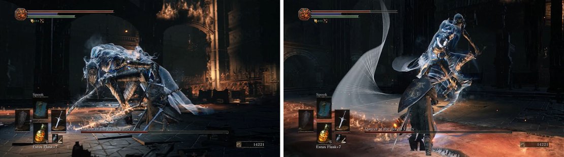 The Dancer&rsquo;s attack are more aggressive, with two blades that she duel-wields.