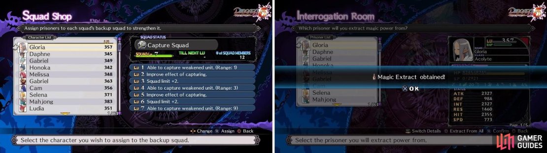 As your Prisoners reach the max capacity in the Interrogation Room, create an Extract from them all.