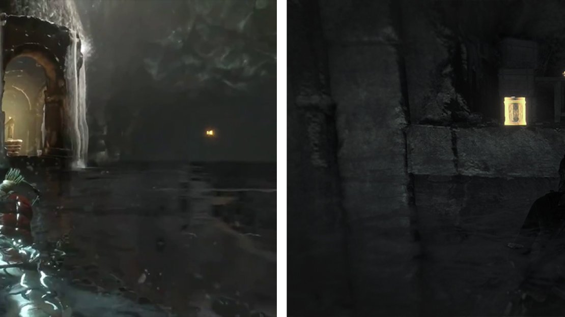 Once the water is at the highest level you can reach the Codex (left). Before leaving, check the alcoves to the left to find Document 09 (right).