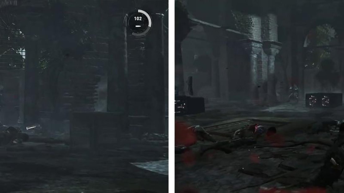 In the final room, you’ll be able to attack three enemies first (left) before waves of enemies will stream into the room (right).