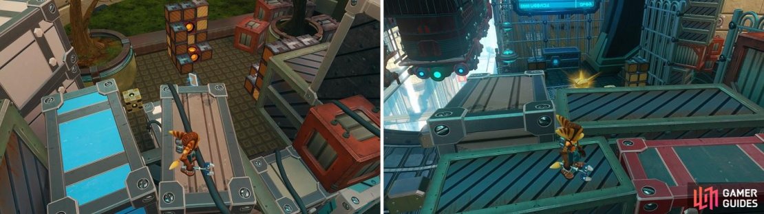 You&rsquo;ll find goodies behind the two large stacks of crates at the train station.