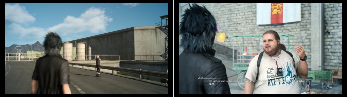 More imperial bases await Prompto&rsquo;s camera in Duscae and Cleigne (left), after which return to Vyv to get yet another, rather odd request (right).