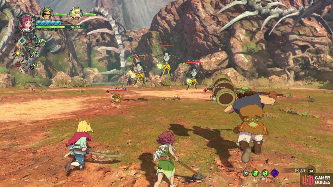 The color of the enemy&rsquo;s name indicates their relative level to your own