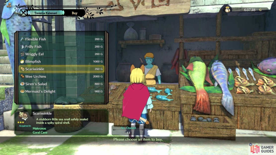 If you haven&rsquo;t finished Sidequest 017, then you can actually purchase Scariwinkles here in Hydropolis