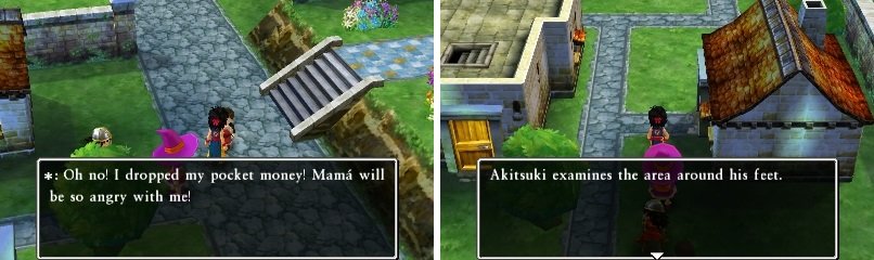 Although you don&rsquo;t get anything, you can help out the little girl by finding her money on the ground next the building nearby.