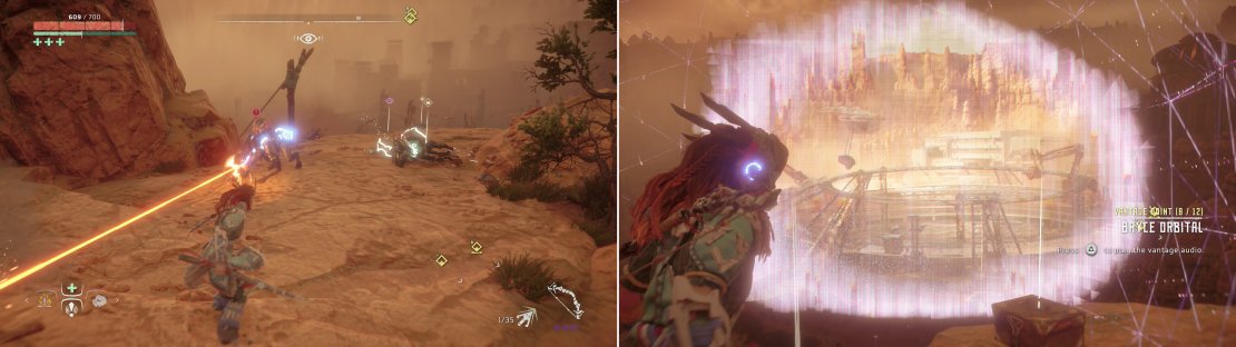 A pair of Scrappers (left) guard the Vantage - Bryce Orbital (right).