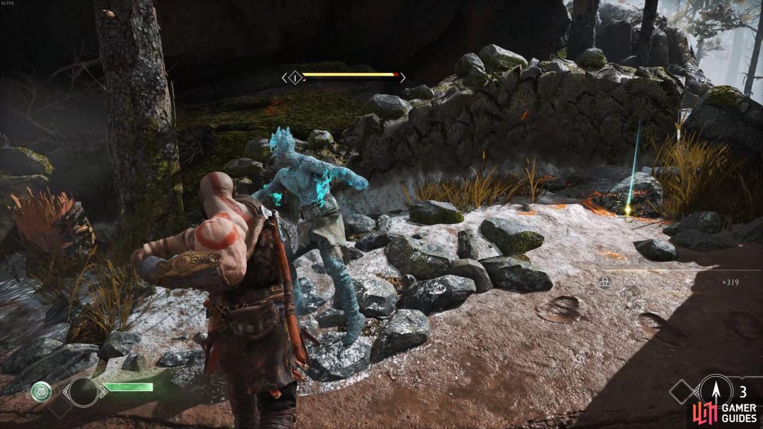 You can&rsquo;t damage these enemies with your axe, but you can with your fists.