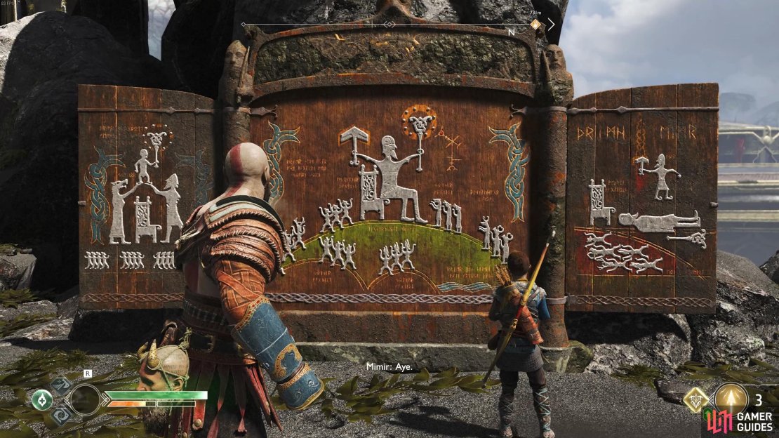 Another J&ouml;tnar Shrine is hidden behind the remains of Thor&rsquo;s statue.