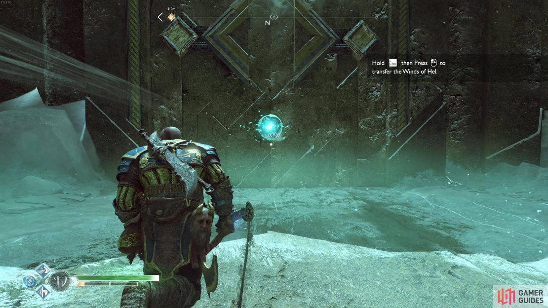 Use the Winds of Hel to open doors by storing the energy in these wind traps.