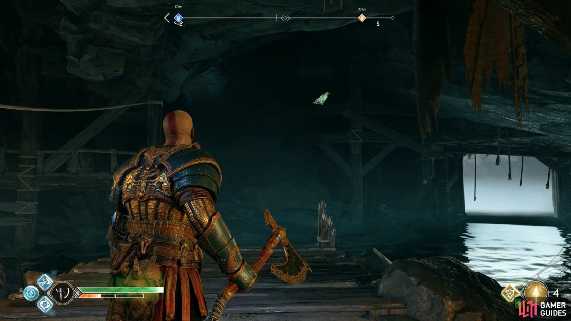 Look behind Sindri&rsquo;s shop to find the first Raven of the Stronghold.