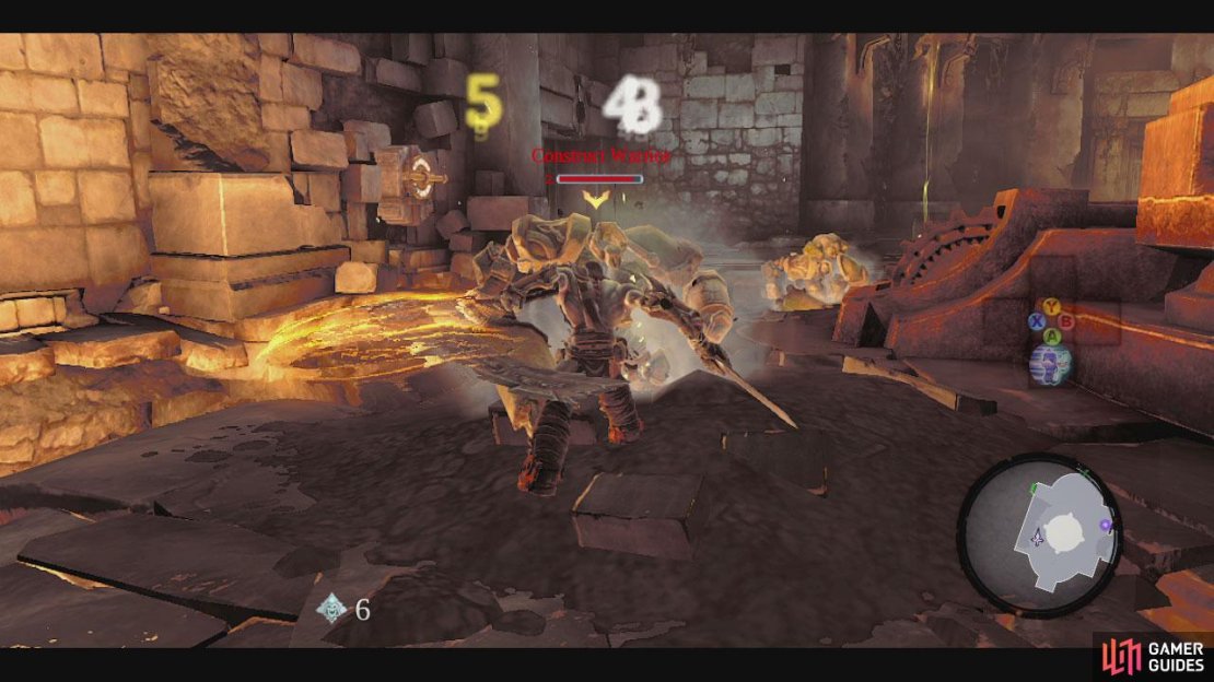 Look at the bomb plant and turn to the left, on the wall directly opposite you should see a handhold. Climb up her and use the pole and the beams to reach a set of handholds higher up that will allow you to cross the gap and grab the vine wall. Drop down onto the bomb platform. Grab the bomb and throw it at the lever in the opposite right-hand corner. This will unlock the door. Once the lever has been activated, drop off the bomb ledge to the left for a shortcut back to the door and enter.