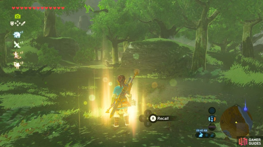 This recall point might take you a while to find since it’s in the middle of a forest and everything looks the same, but use that large rock as a landmark