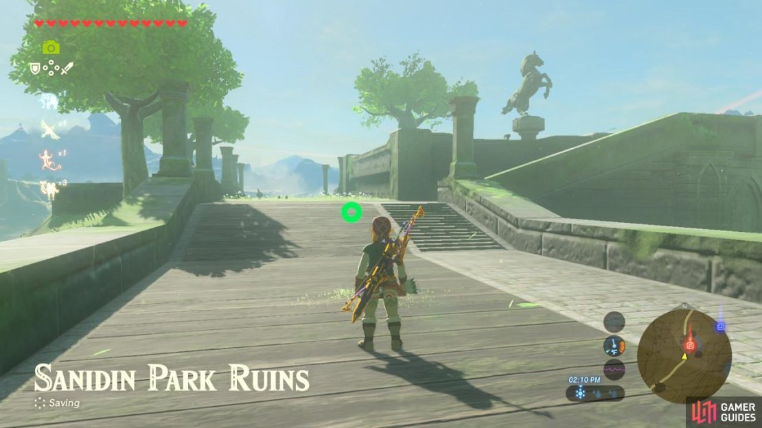 The Sanidin Park Ruins are pretty easy to recognize from far away