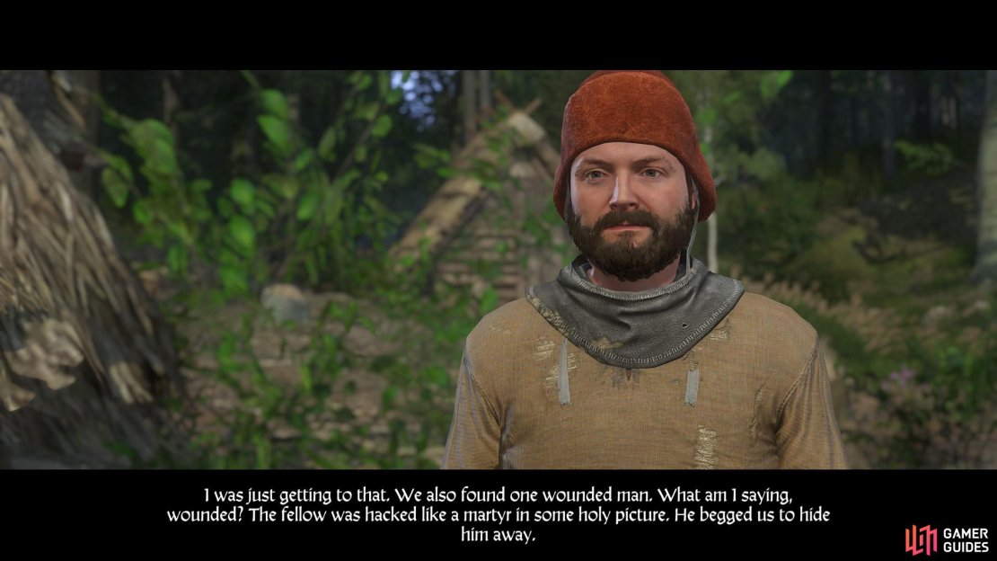 After some persuasion Borya will tell you that he is hiding a wounded man.