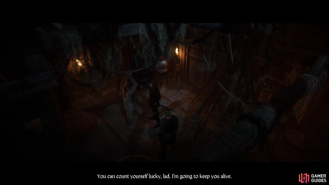 Istvan informs Henry that his real father is Sir Radzig, and intends to keep him alive to ransom him.
